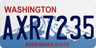 WA license plate AXR7235