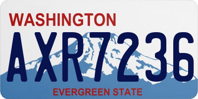WA license plate AXR7236