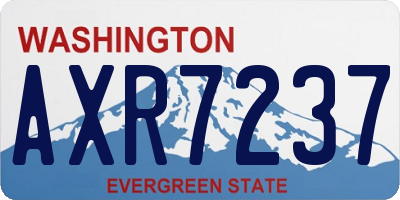 WA license plate AXR7237