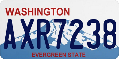 WA license plate AXR7238
