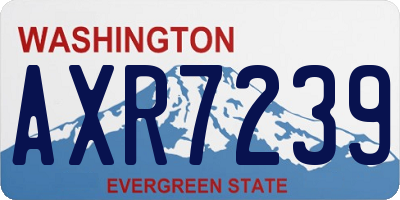 WA license plate AXR7239