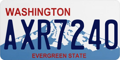 WA license plate AXR7240