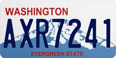 WA license plate AXR7241