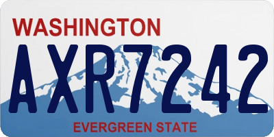 WA license plate AXR7242