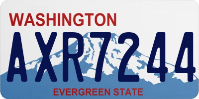 WA license plate AXR7244