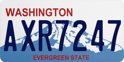 WA license plate AXR7247