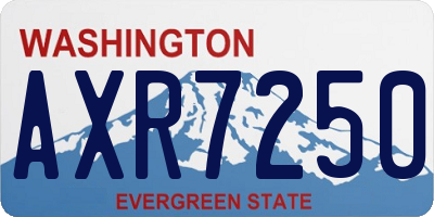 WA license plate AXR7250