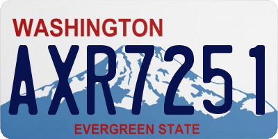 WA license plate AXR7251