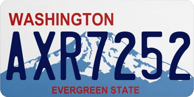 WA license plate AXR7252