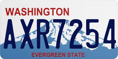 WA license plate AXR7254