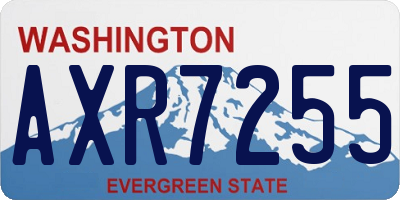 WA license plate AXR7255