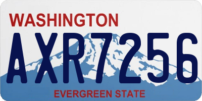 WA license plate AXR7256