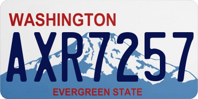 WA license plate AXR7257