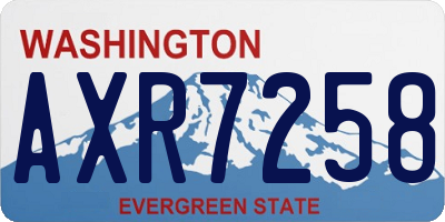 WA license plate AXR7258