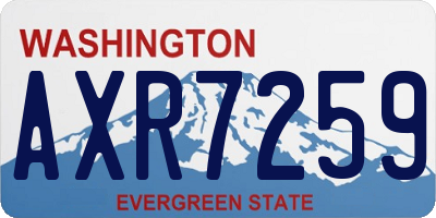 WA license plate AXR7259