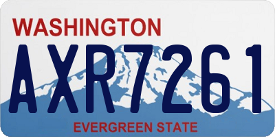 WA license plate AXR7261