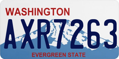 WA license plate AXR7263