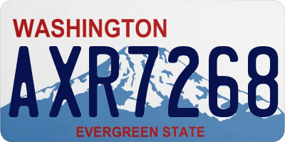 WA license plate AXR7268