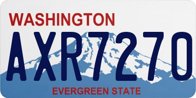 WA license plate AXR7270