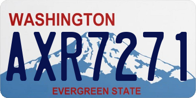 WA license plate AXR7271