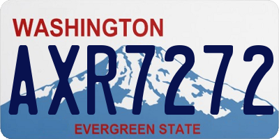 WA license plate AXR7272