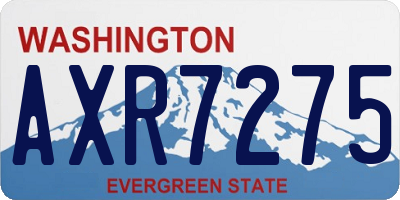WA license plate AXR7275
