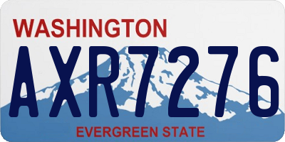 WA license plate AXR7276