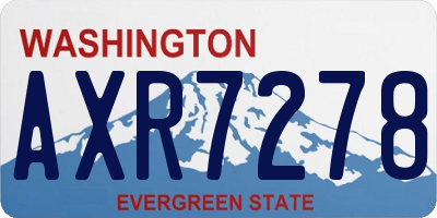 WA license plate AXR7278
