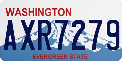 WA license plate AXR7279