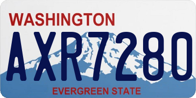 WA license plate AXR7280