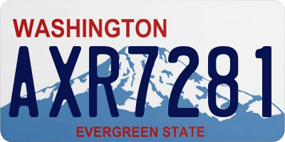 WA license plate AXR7281