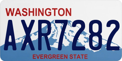 WA license plate AXR7282