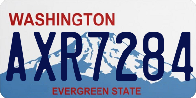 WA license plate AXR7284
