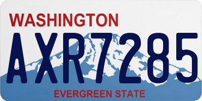 WA license plate AXR7285
