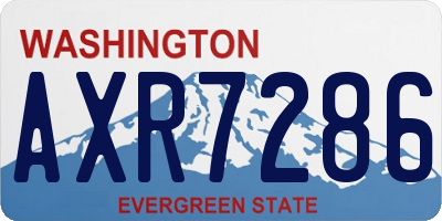 WA license plate AXR7286
