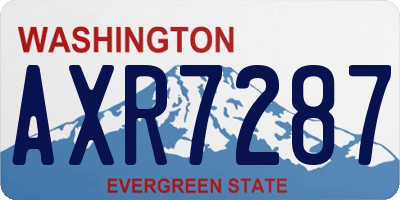 WA license plate AXR7287
