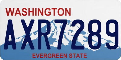 WA license plate AXR7289