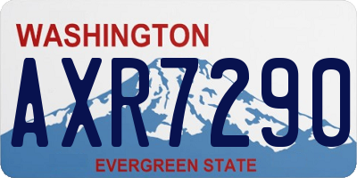 WA license plate AXR7290