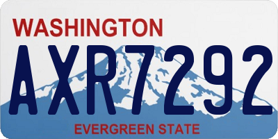 WA license plate AXR7292