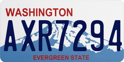 WA license plate AXR7294
