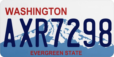 WA license plate AXR7298