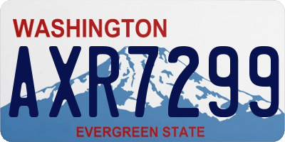 WA license plate AXR7299