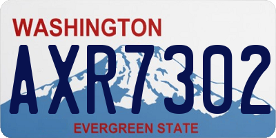 WA license plate AXR7302