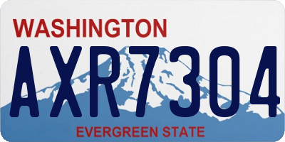 WA license plate AXR7304