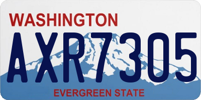 WA license plate AXR7305