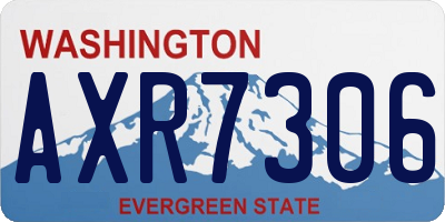 WA license plate AXR7306