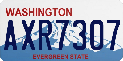 WA license plate AXR7307