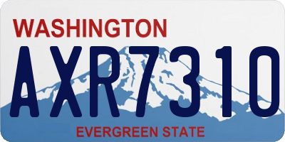 WA license plate AXR7310