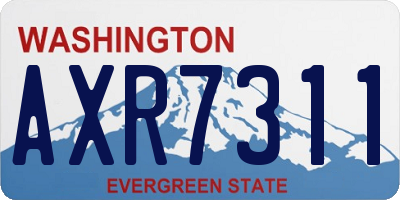 WA license plate AXR7311