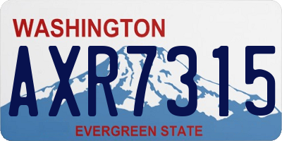 WA license plate AXR7315